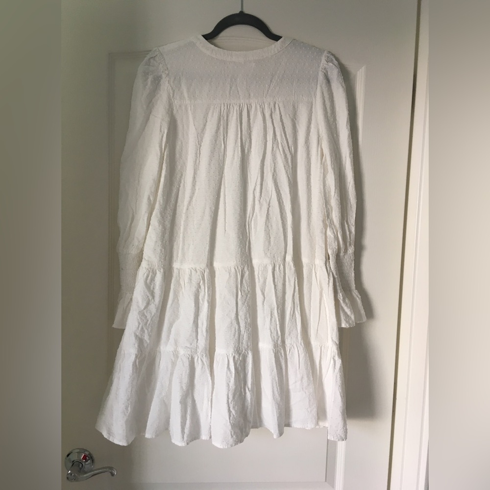 Tuckernuck Pomander Place Kenzo dress in white Swiss dot L - Picture 8 of 12